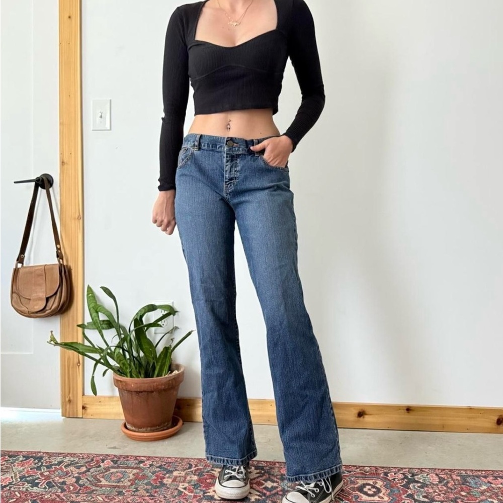 2000s Perfect Calvin Klein Mid-Rise Women's Blue Jeans